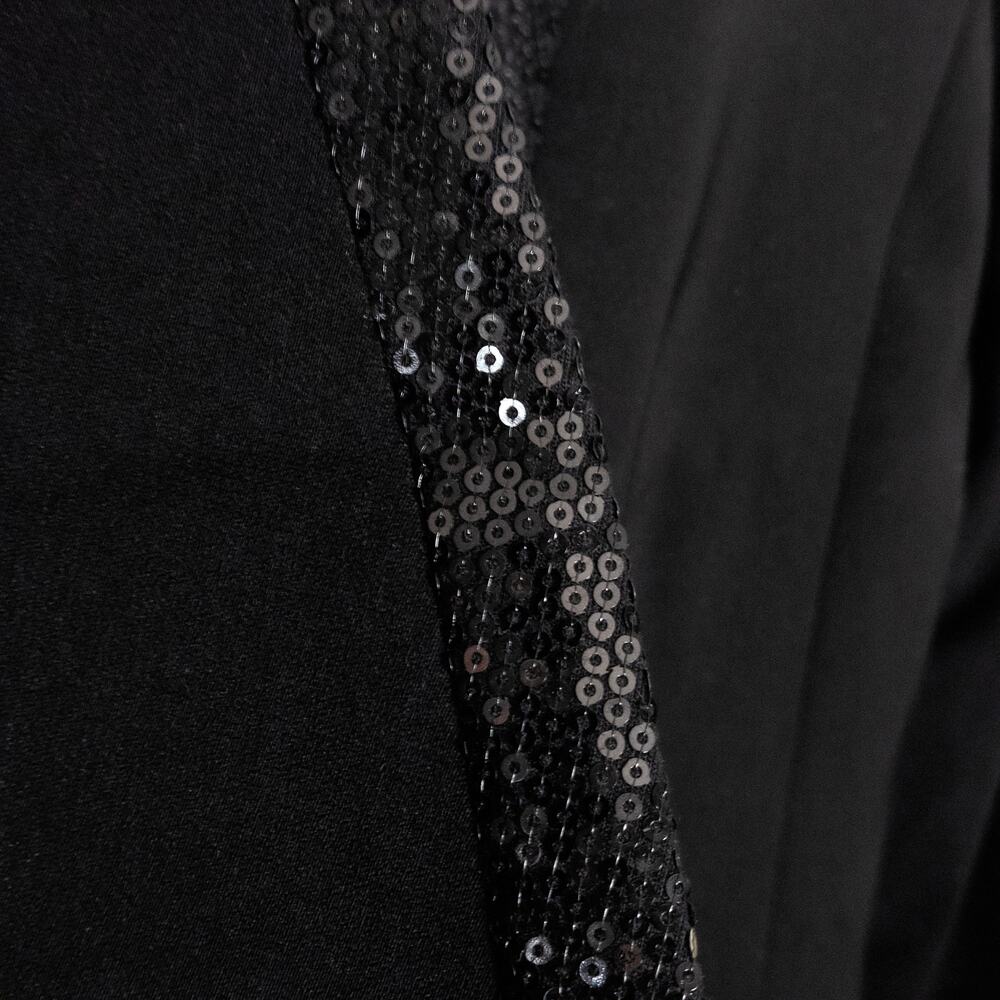 XXI Cropped Blazer Small Black Y2K Glam Edgy Clubwear Night Out - Picture 11 of 13